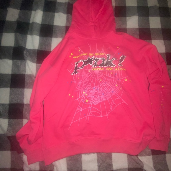 Pink spider hoodie